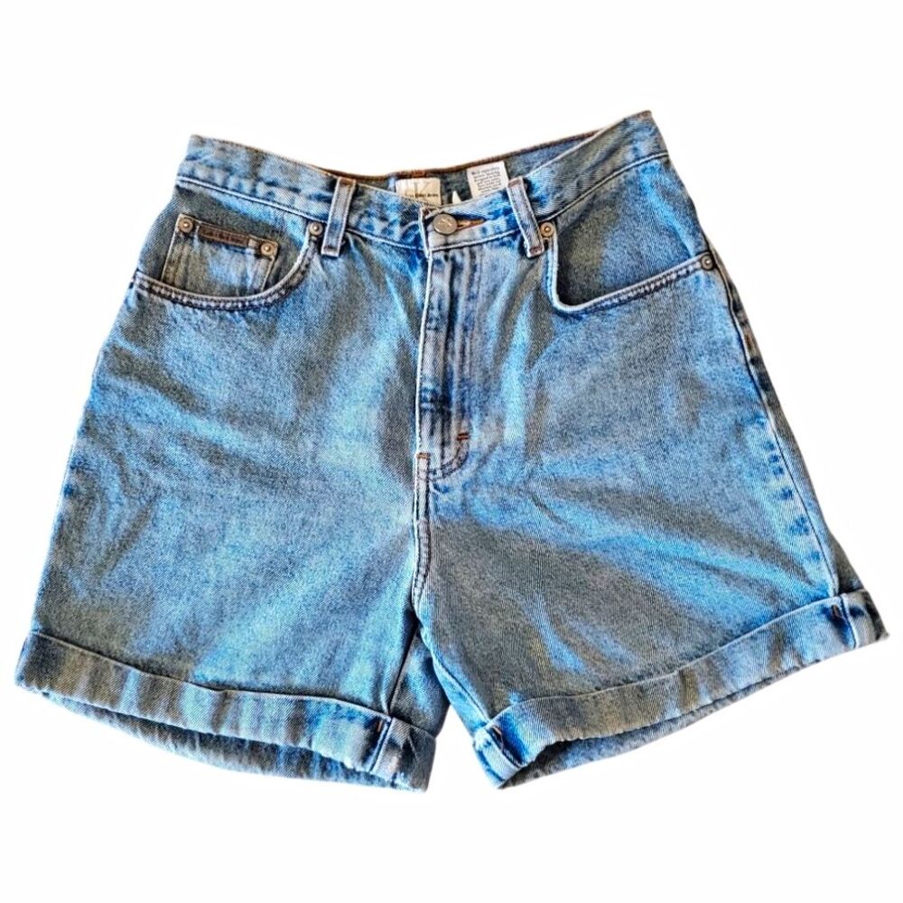 Vintage Calvin Klein High Waist Cuffed Denim Shorts Indie 90s Grunge Size 5/6